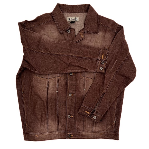 GODBODY Men’s Vintage Brown Denim Jacket - Picture 1 of 9
